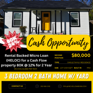 🔥 Rental Backed Micro Loan ( HELOC) for a Cash Flow property 80K @ 24% 80,000